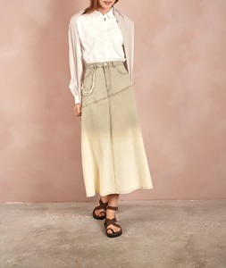 Breathable Natural <b>Waist</b> Summer Casual <b>Chain</b> Denim Skirt casual skirt - Product Image 2