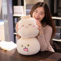 Boulette en peluche oreiller mignon Expression cuit à la vapeur en peluche chignon en peluche Dim Sum jeter oreiller drôle nourriture Squishy Bao chignon en peluche poupée jouets