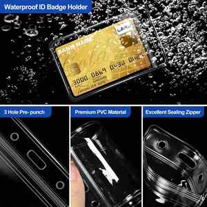 Porte-cartes transparent en PVC souple avec logo personnalisé, imperméable, pour badge d'identification - Product Image 4