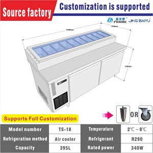 Mesa Refrigeradora para Pizza TS-18 <span class=keywords><strong>de</strong></span> Doble Puerta, Sin Escarcha, con Control Digital <span class=keywords><strong>de</strong></span> Temperatura, Refrigeración Rápida y Operación Sencilla para <span class=keywords><strong>la</strong></span> Industria <span class=keywords><strong>de</strong></span> Pizzerías y Servicios <span class=keywords><strong>de</strong></span> Catering - Product Image 2