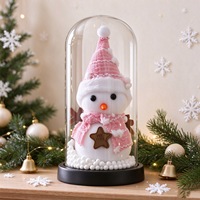 Décoration de Noël Bonhomme de Neige en Cloche, Cadeau, Finition Brillante, Veilleuse Décorative Bonhomme de Neige, Ornement de Bureau, Cadeau Créatif