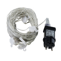 Guirlandes lumineuses LED en forme de rideau, étanches, pour extérieur, indice de protection IP44, à intensité variable, avec prise, blanc chaud, décoratives pour Noël