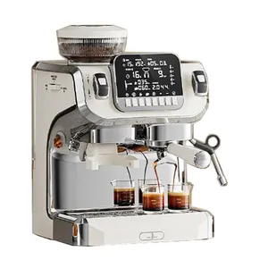Sabah taze çekilmiş kahve makinesi tek grup 15 Bar pompa Espresso kahve makinesi değirmeni ile