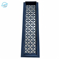 Grille d'aération décorative en acier peint en poudre 1500 mm * 200 mm, grille d'air à motifs pour système HVAC