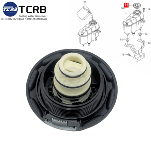 4M0121321J Couvercle de réservoir <span class=keywords><strong>d</strong></span>'<span class=keywords><strong>eau</strong></span> bleu Accessoires de <span class=keywords><strong>voiture</strong></span> <span class=keywords><strong>Bouchon</strong></span> de réservoir <span class=keywords><strong>d</strong></span>'expansion de liquide de refroidissement pour Audi Q7 Q8 Porsche 4M0 121 321 J - Product Image 6