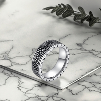 Bague pour homme en argent rétro nordique, motif viking, nœud celtique, personnalisée, cadeau de fête, pas de différence de prix