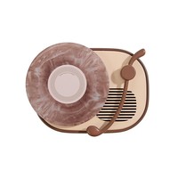 Classique Mini Rétro Disque Vinyle Conception Portable Vintage Haut-Parleur Sans Fil Carte TF Audio Simple Mini Usb Charge BT Haut-Parleur