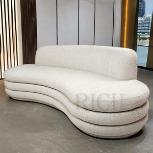 Mobili per Salotto Moderni, Grande Divano Curvo Moderno, Set di <span class=keywords><strong>Divani</strong></span> <span class=keywords><strong>e</strong></span> Poltrone Lunghe Curve, Divano ad Arco Minimalista Italiano - Product Image 6