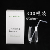 Pailles jetables écologiques transparentes en plastique PLA pour jus