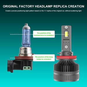 Ampoules de phares de voiture <span class=keywords><strong>LED</strong></span> H7 A9 12V 150W 11000Lm 6500K sans erreur Canbus de qualité supérieure pour les améliorations des ateliers de réparation de luxe indépendants - Product Image 4