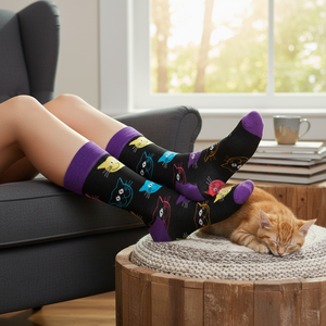 Colorful Cat Unisex <b>Socks</b> - Product Image 3