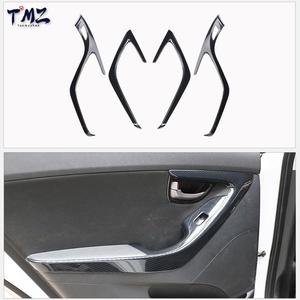 28 Pcs Full Set Black Carbon Fiber Texture Interior Trim Kit Plastic Dashboard Decor Covers for Elantra 2012-2016 Left Hand - Product Image 4