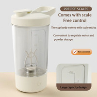 Vaso Mezclador Eléctrico Portátil para Café, Leche, Proteína en Polvo - Taza Electrónica Inteligente con Alimentación USB para Beber Directamente