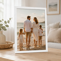 Cadre photo rectangulaire simple en MDF fait main, à poser ou à accrocher, décoration de salon, vente en gros, 5, 6 et 7 pouces
