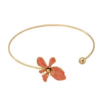 Collier ras du cou vintage en fer doré à motif floral, chaîne en bambou, pour femme, luxe léger, cadeau, modèle N01173, best-seller transfrontalier