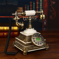 Ornements de téléphone rétro européen en résine antique téléphone ancien maison salon bureau décoration artefact