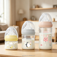Biberon pour bébé en PP sans BPA, col large, anti-colique, pour l'alimentation au lait infantile, disponible en 2oz, 4oz, 6oz, 8oz, 10oz, personnalisable en usine