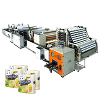 Machine automatique de lamination de papier toilette, machine de conversion de serviettes de cuisine, machine de fabrication de papier toilette