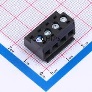 DB331K-5.0-4P-BK-S Plug-in Terminal Block P=5mm Connector ( Pitch: 5mm )( Color: Black )( Total PIN Count: 4P ) - Product Image 1