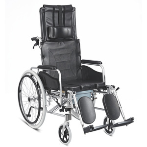 Foshan Oriental High <b>Backrest</b> Commode Wheelchair FS654LGCJPU Manual Aluminum Alloy Height Adjustable - Product Image 1