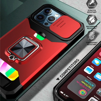 Étui de Protection pour objectif coulissant pour iPhone 13 11 12 Pro Max X XS Max XR 7 8 Plus 11Pro, coque robuste avec anneau de support