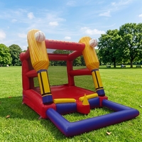 WINSUN Factory Jeu de tir gonflable de type Nerfwall pour carnaval, avec cible flottante et tir sur cible gonflable