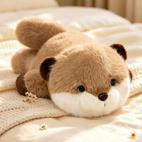 Nouvel Arrivage : Coussin en Peluche Renard ou Lonterneur Couché, Décoration d'Intérieur, Cadeau pour Enfants, Jouet Doux Chat ou Chiot Couché