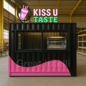 Conteneur mobile modulaire de 20 pieds pour restaurant, pizzeria, churros, hot-dogs, boutique de restauration rapide, foodtruck, villa, salle à manger, maison moderne, bureau, hôtel - Product Image 5