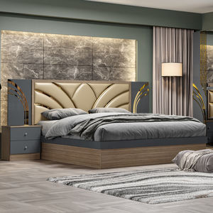 Proveedor de muebles Foshan, juego de muebles para dormitorio de adolescentes, marco de madera moderno, cama tamaño king, muebles completos para el hogar, juegos de dormitorio - Product Image 1