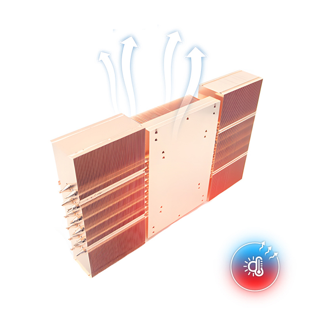 Xinhao Customized Design Led Spotlight1400w Pure Copper Cooling Heatsink With Heat Pipe Fins Radiator Industrial Heat Sink