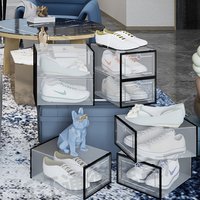 Boîte à Sneakers de Luxe en Gros Sésame Personnalisée, Peu Encombrante, Grande Capacité, Boîtes de Rangement Créatives pour Chaussures