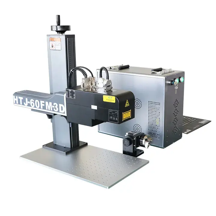 Venda quente 3D FEELTEK 60w JPT fibra laser marcação profunda máquina de gravura