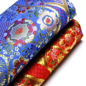 Жаккардовая ткань с металлическим люрексом в японском стиле для женщин, сумка-кимоно из жаккардовой парчовой ткани по низкой цене