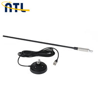 Antenne CB mobile en acier inoxydable ATL pour camions et voitures, 27 MHz, antenne fouet combinée, montage sur châssis, communication verticale