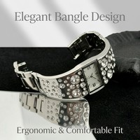 Montre-bracelet de luxe en alliage avec strass, élégante montre-bracelet à quartz en cristal, bijou de mode pour femmes