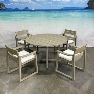 เฟอร์นิเจอร์ไม้สักหรูหราสำหรับกลางแจ้ง ชุดโต๊ะรับประทานอาหารในสวน - Product Image 5
