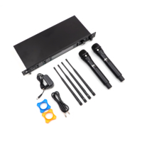 AD4D KSM8 UHF True Diversity Système de microphones sans fil Microphone Lavalier dynamique avec motif polaire cardioïde