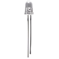 Ultra-Bright 5mm Bullet LED Diode 8.6mm Transparent Blanc 520nm 455nm 585nm F5 Lumière avec 5V Max. Tension inverse