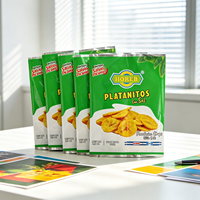 Sachets d'emballage alimentaire sec personnalisés en plastique et aluminium, scellés au dos, pour frites croustillantes, snacks et chips