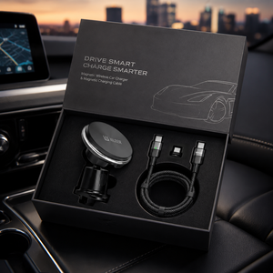 Cargador Inalámbrico Magnético para Auto con Cable de Carga, Diseño Moderno para un Uso Conveniente en el Vehículo, Set de Regalo - Product Image 1