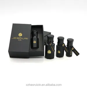 3ml 6ml 12ml Black Attar Glas Oud Öl Parfüm Tola Flasche mit Verpackungs box