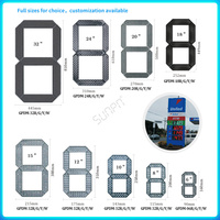 Module d'affichage LED à 7 segments de 12 pouces, étanche IP65 pour l'extérieur, pour les magasins de détail et les centres commerciaux