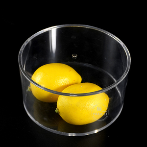 Boîte de rangement acrylique ronde transparente empilable personnalisée avec couvercle, vente en gros - Product Image 3