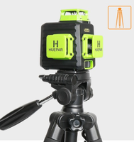 Nivel Láser Huepar B03CG de Líneas Cruzadas Autonivelante de 12 Líneas, Haz Verde, Batería de Iones de Litio con Carga Tipo-C