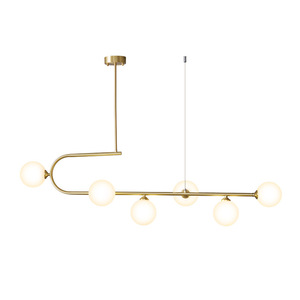 โคมไฟเพดานดีไซน์นอร์ดิกโมเดิร์นมินิมอล ทำจากทองแดงทั้งหมด เหมาะสำหรับห้องอาหาร บาร์ เคาน์เตอร์ สำนักงาน โคมไฟระย้า - Product Image 4