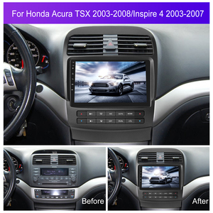 Radio de Coche Android Podofo 4+64G, Pantalla de 9'' con Carplay y Android Auto para Honda Acura <span class=keywords><strong>TSX</strong></span> 2003-2008/Inspire 4 2003-2007, IPS, DSP, GPS, RDS, WIFI - Product Image 4