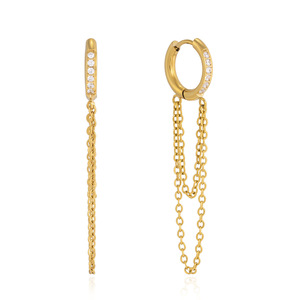 Pendientes de aro de acero inoxidable con borlas y cadena colgante para ropa de playa, joyería para mujer - Product Image 5
