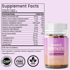 OEM-Suplementos de fertilidad Cápsulas de fertilidad femenina Soporte hormonal y ovárico - Product Image 2