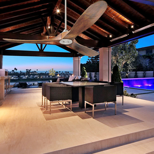 Dự án tối ưu hóa 42 "52" 60 "72" điều khiển từ xa DC động cơ biến tần lưỡi gỗ Quạt trần màu đen - Product Image 6