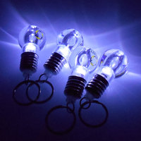 Mini lampe torche LED colorée en acrylique, porte-clés